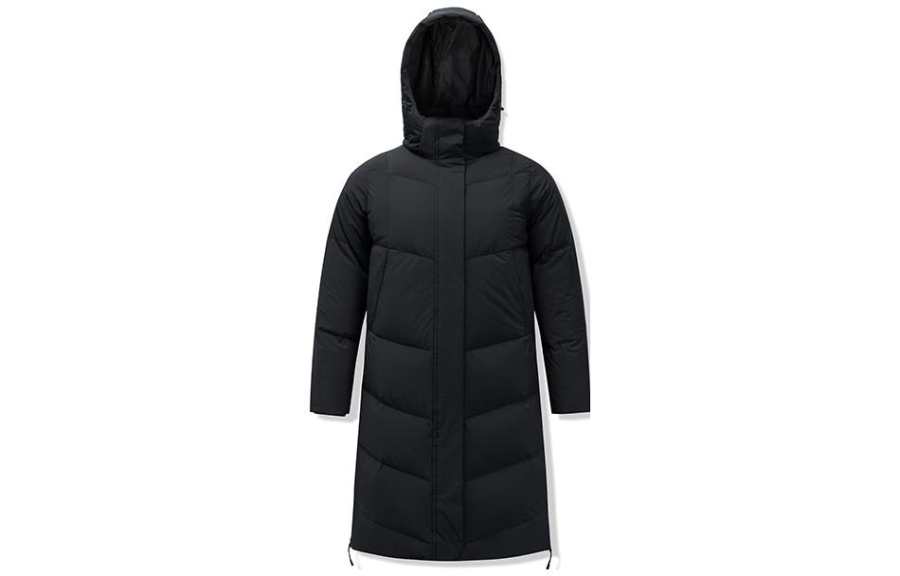 ANTA Down Jackets Women's Black Hooded Thickened Other