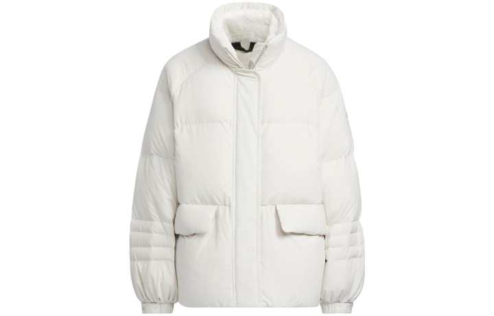 Adidas Adidas Down Jackets Women's Beige Stand Collar Moderate Puffer Jacket