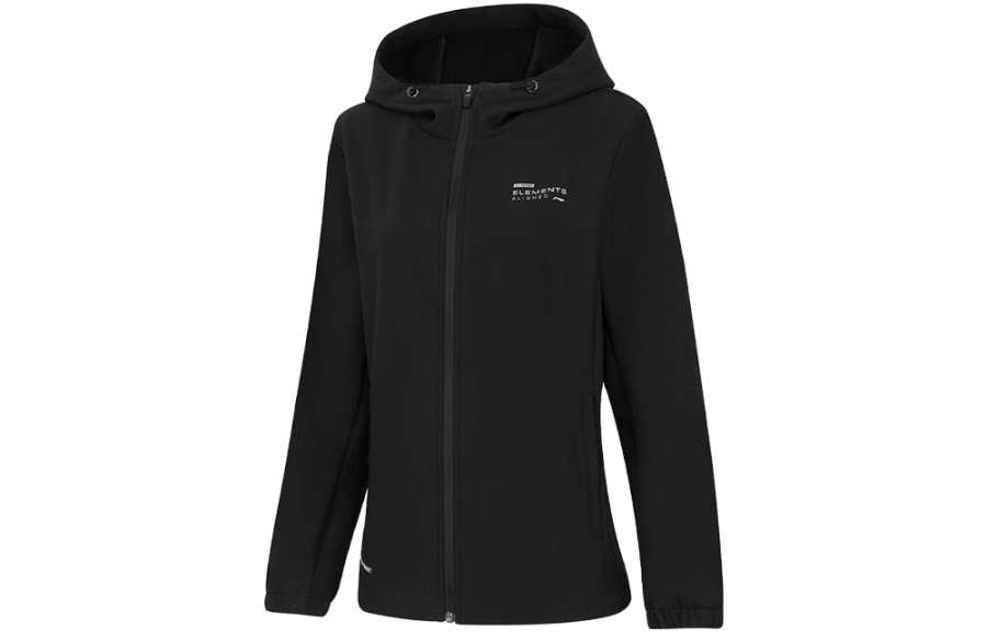 Li-Ning Li Ning Fitness Series Jackets Women's Black Hooded Moderate Other