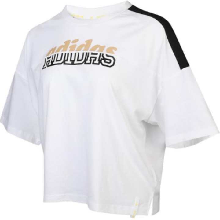 Adidas Adidas Drop Shoulder Sleeve T Shirt Women's White