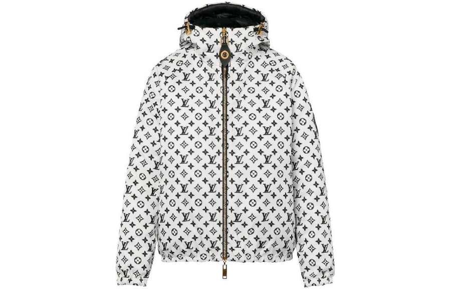 LOUIS VUITTON Reversible Pinstripe Nylon Hooded Jacket