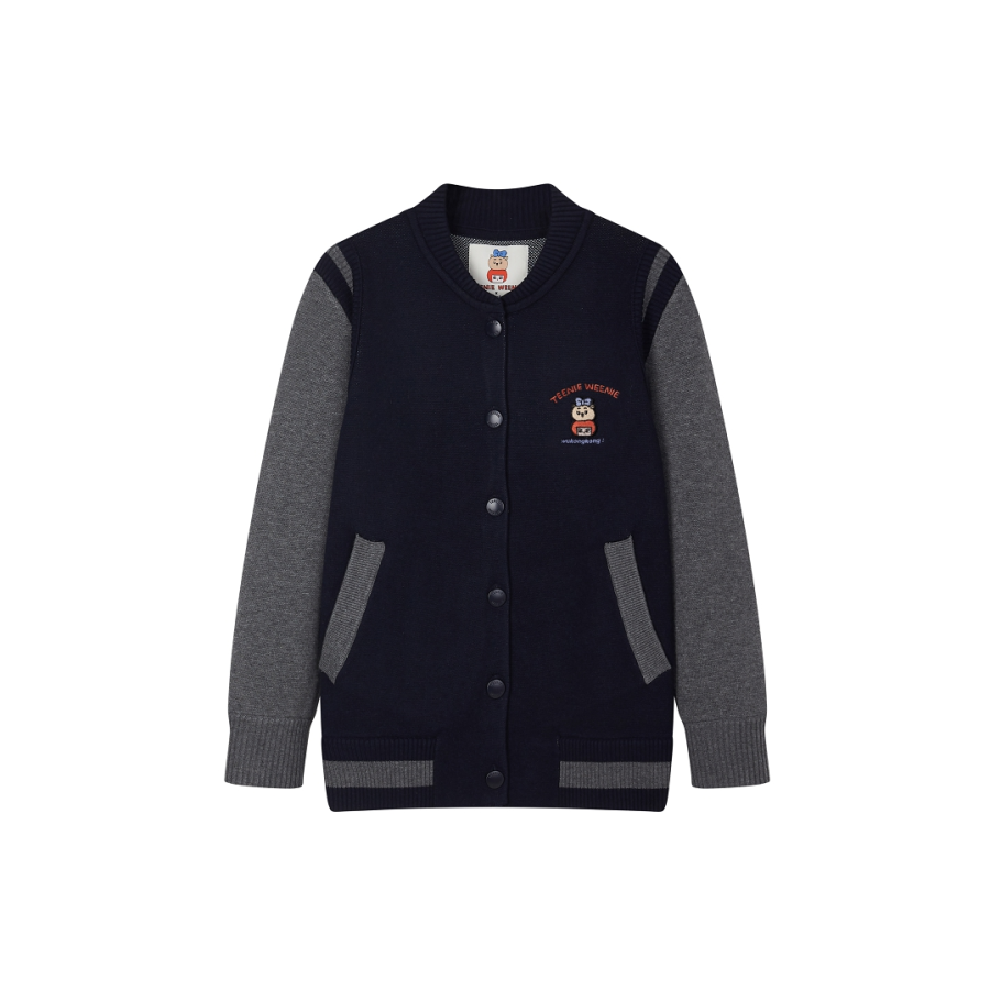 Teenie Weenie Knitwear Women's Navy Blue Moderate Cardigan