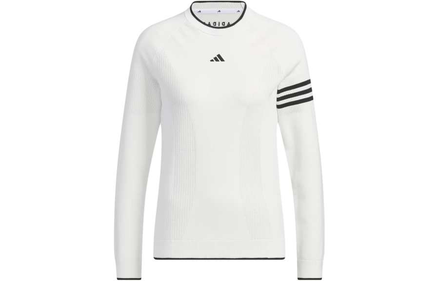 Adidas Adidas Long Sleeve Pullover Sweater Knitwear Women's White