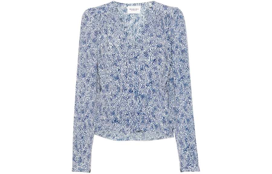 ISABEL MARANT ETOILE Graphic-Printed V-Neck Shirt
