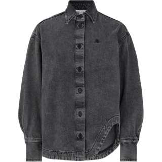 The Attico Eliza Shaped Split Denim Shirt