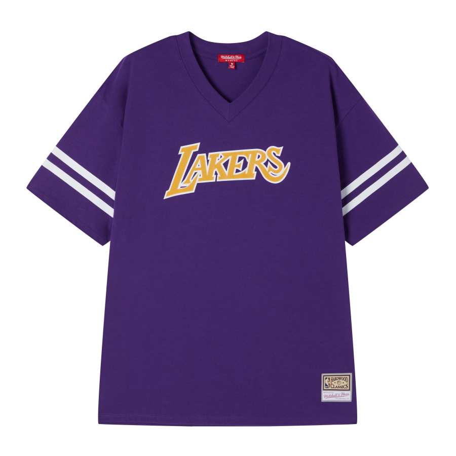Mitchell Ness Drop Shoulder Sleeve 100% Cotton T Shirt Women's Purple