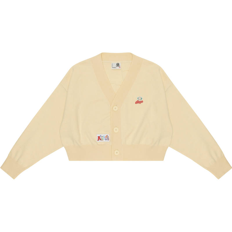 Aape Aape logo-appliqué V-neck cardigan