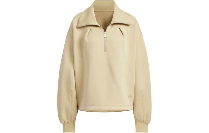 Adidas Adidas Spacer 1/2 Zip Track Top Sweatshirt Women's Light Khaki