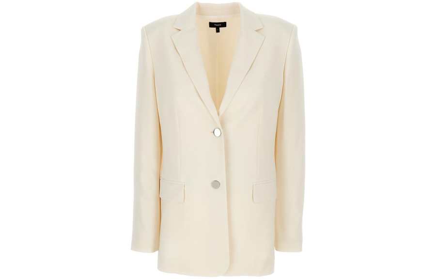 THEORY THEORY Single-Breasted Interlock Weave Blazer