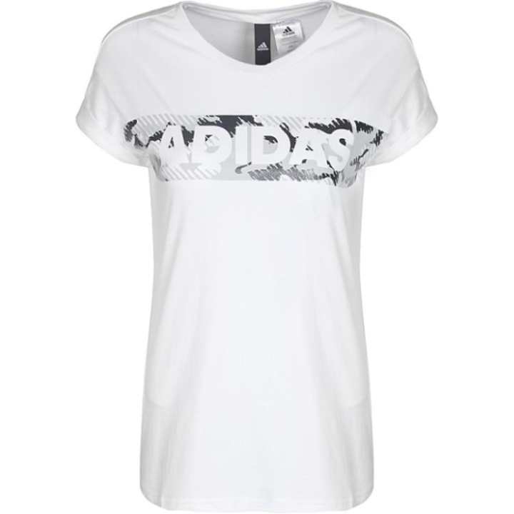 Adidas Adidas T Shirts Women's White V Neck Moderate