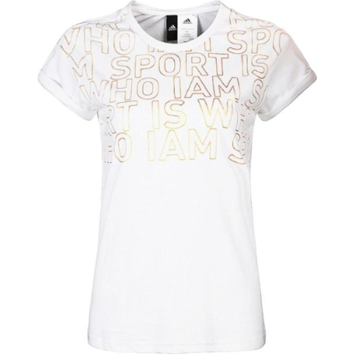 Adidas Adidas T Shirts Women's White Crew Neck Moderate