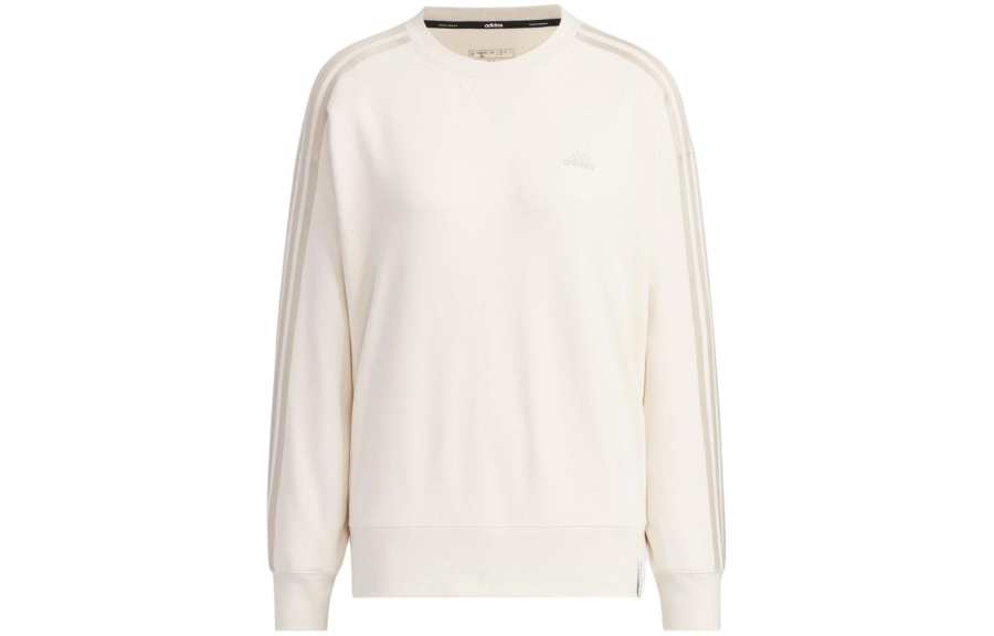Adidas Adidas Sweatshirts Women's Ecru Crew Neck Moderate Regular