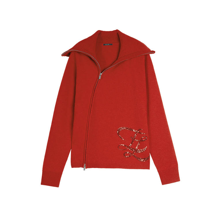 ELLE Knitwear Women's Lapel Moderate