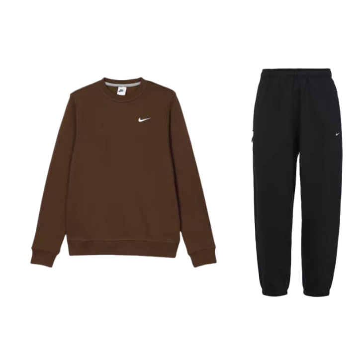Nike Nike Casual Sportswear Unisex Dark Brown/Black Crew Neck Moderate