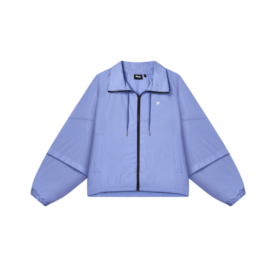 FILA Jackets Women's Blue Star Flower Blue Lapel Moderate Soft Shell