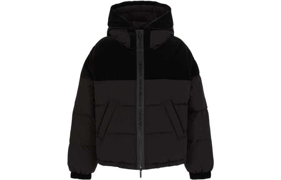EMPORIO ARMANI Jackets Women's Black Hooded Moderate Other