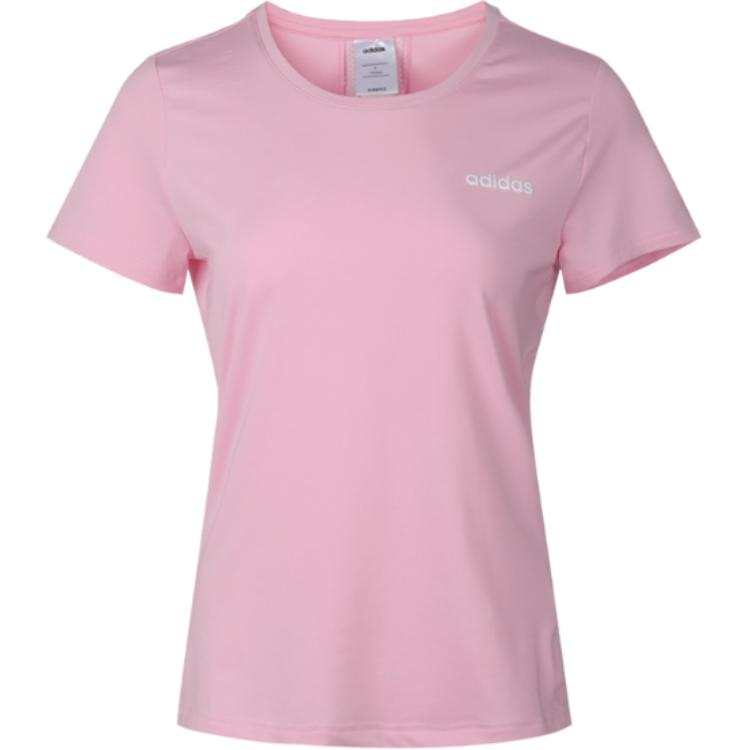 Adidas Adidas T Shirts Women's Pink Crew Neck Moderate Nipped In Waist