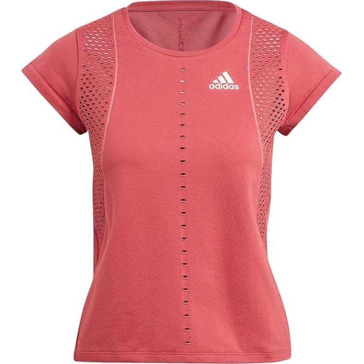 Adidas Adidas T Shirts Women's Pink Crew Neck Moderate