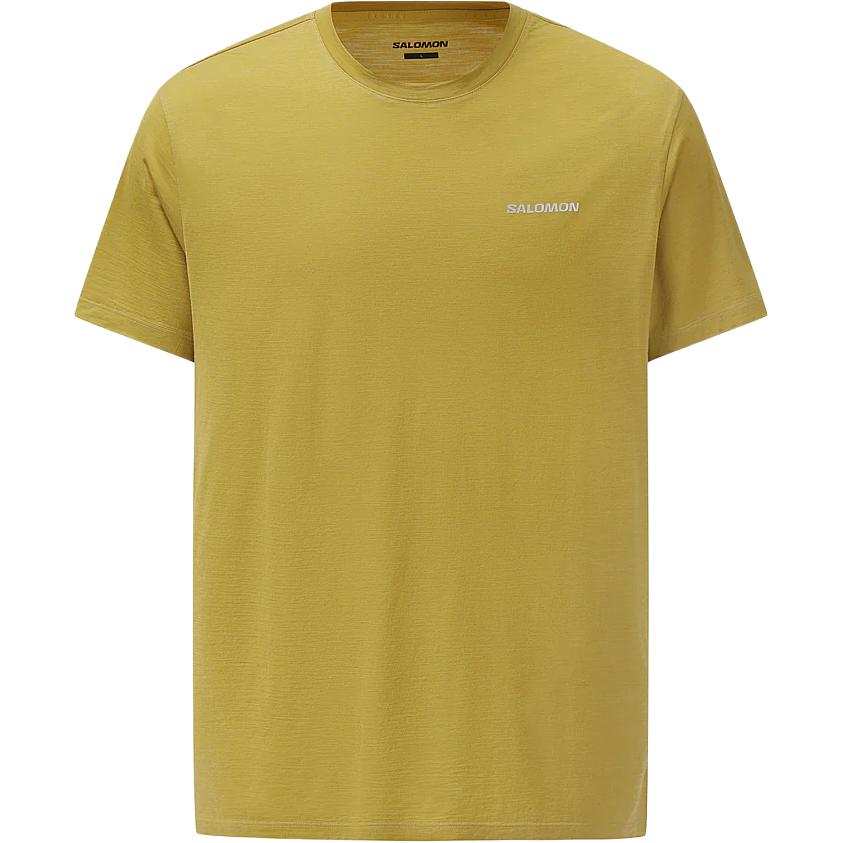 SALOMON T Shirts Men's Mustard Crew Neck