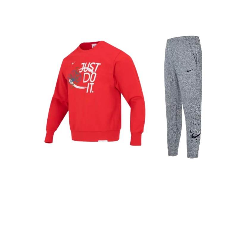 Nike Nike CNY Dri Fit Standard Lssue Letter Logo Print Basketball Crew Neck Fleece Lined Long Sleeved Elastic Cuff Pants