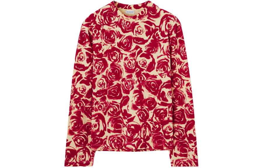 Burberry Knitwear Women's Red Crew Neck Moderate Other
