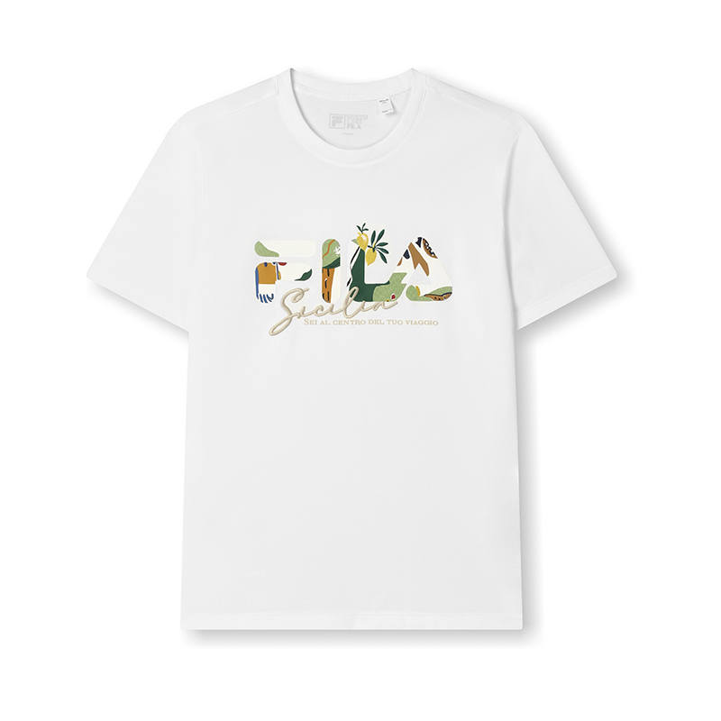 FILA Heritage T Shirt Unisex Cloud White