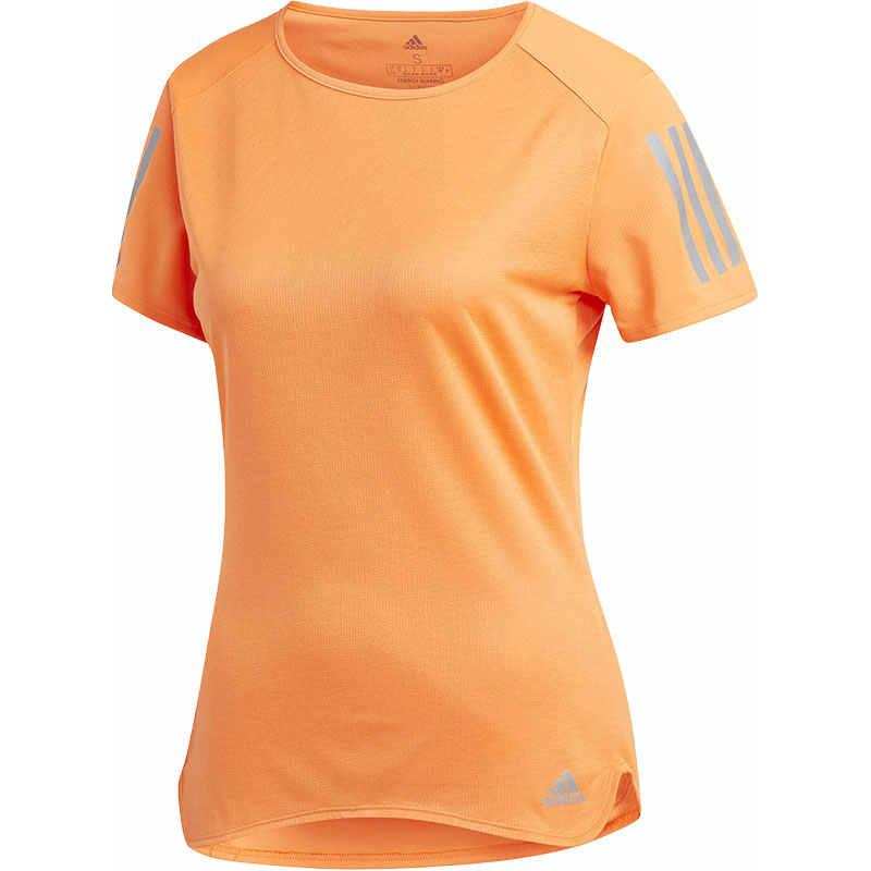 Adidas Adidas T Shirts Women's Saffron Crew Neck Moderate Nipped In Waist
