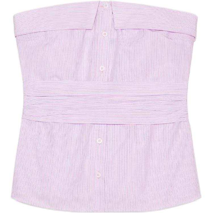 ZARA Strapless Top Women's Pink/White