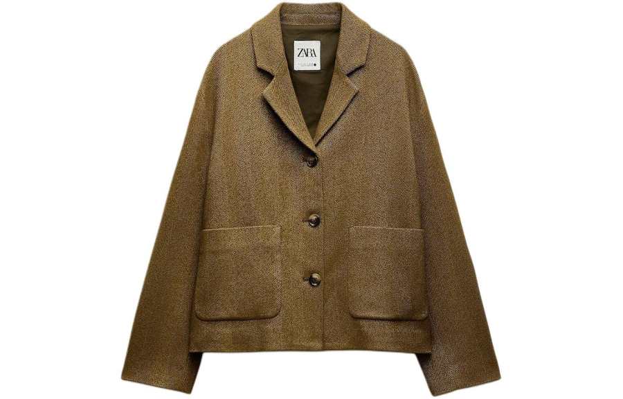 ZARA Jackets & Coats Women's Brown