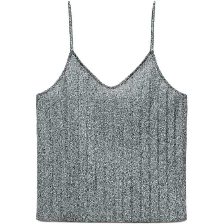 ZARA Camisole Women's Zebra Print Gray