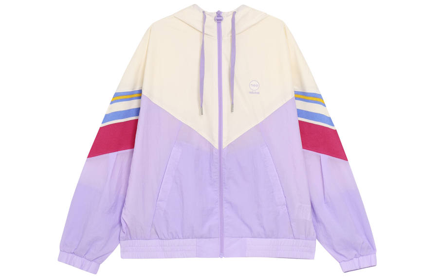 Adidas Neo Jackets Women's Pink White/Bright Light Purple Hooded Moderate Other