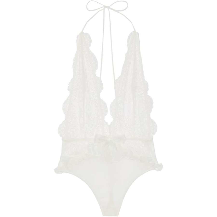 Victoria's Secret 24 Big Show Collection VERY SEXY Jumpsuit Women's Coconut White