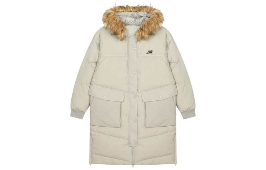New Balance New Balance Down Jackets Women's Beige Hooded Moderate Other