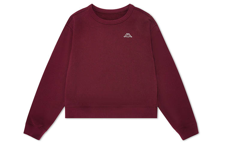 Kappa Sweatshirts Women's Windsor Wine Burgundy 599 Crew Neck Moderate Regular
