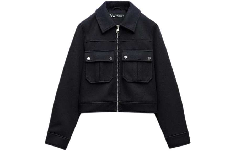 ZARA Jackets & Coats Women's Blue