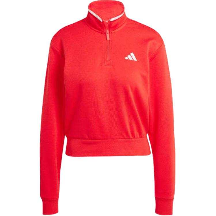 Adidas Adidas Free Shipping With AdiClub Essentials Color Pop French Terry Crop Quarter Zip Track Jacket