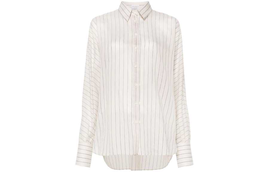 Brunello Cucinelli Stripe Detailed Button Up Shirt