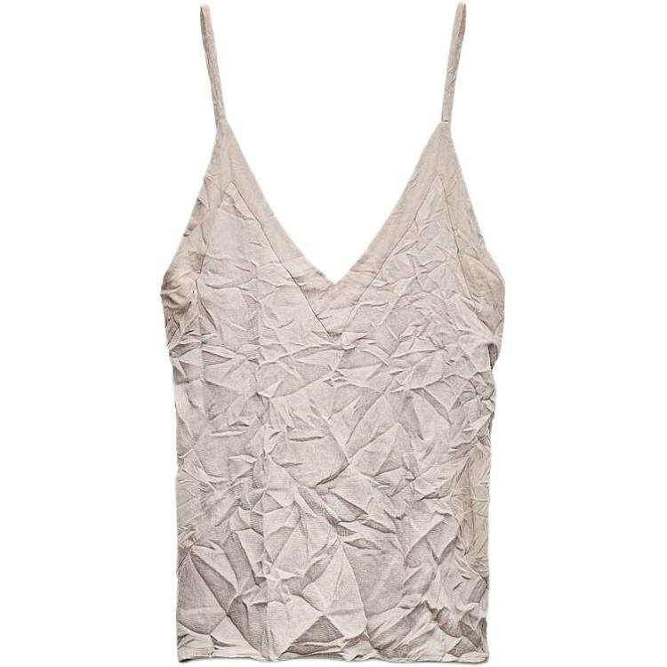ZARA Camisoles Women's Yellow V Neck Moderate Other