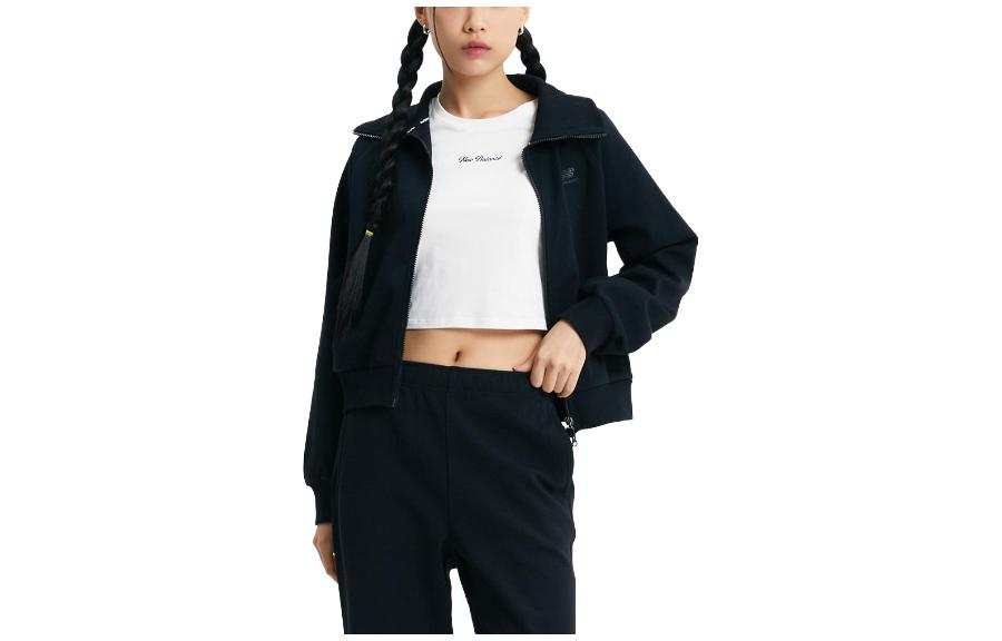 New Balance New Balance Non Gemo Jackets Women's Black Lapel Moderate