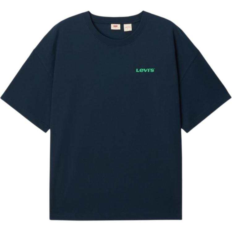 Levis Levis T Shirts Men's Navy Blue Crew Neck Moderate