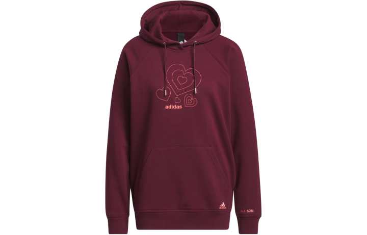 Adidas Adidas All Szn Valentine's Day Pullover Hoodie Sweatshirt Women's Umber Red
