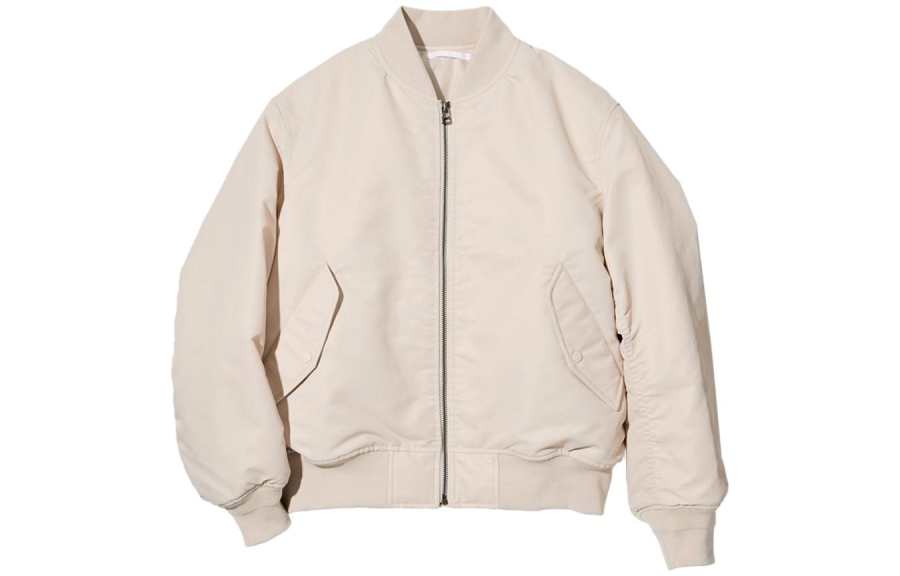 UNIQLO Jackets Women's Ivory Crew Neck Moderate Pilot