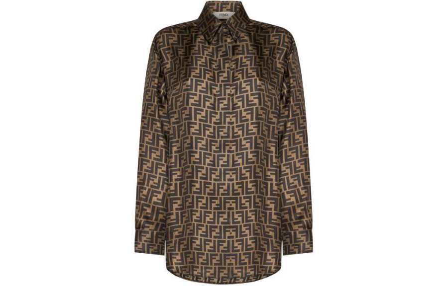 FENDI All Over Ff Jacquard Long Sleeved Shirt