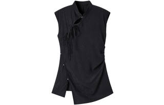 PEACEBIRD Shirts Women's Black Stand Collar Moderate Other