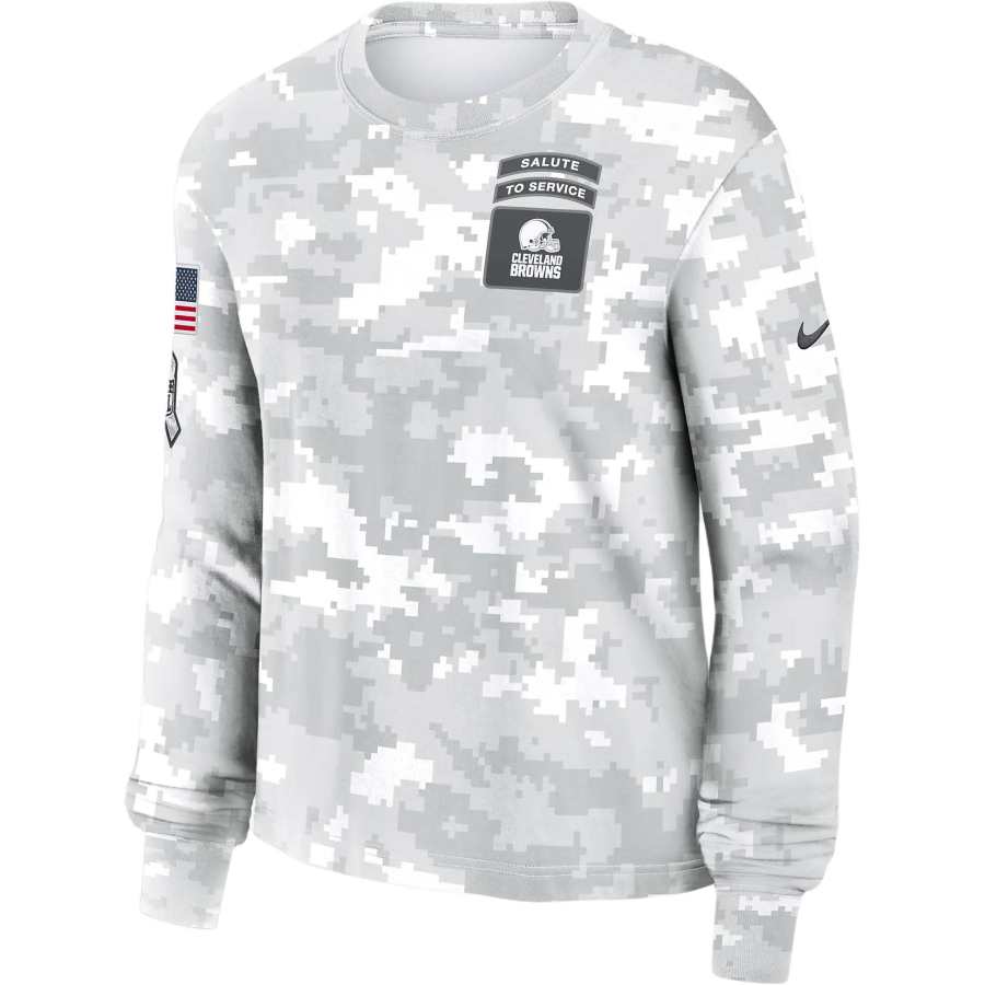 Nike Nike Cleveland Browns Salute To Service Edge Lockup Women's Nike Dri FIT Nfl Long Sleeve T Shirt