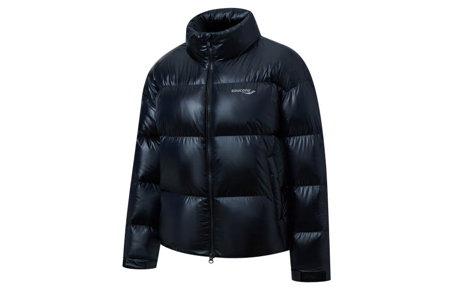 Saucony Down Jackets Women's Jet Black Stand Collar Thickened Down Jacket
