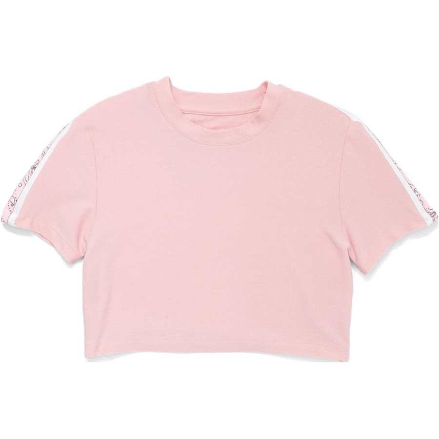 Converse T Shirts Women's Pink Crew Neck Moderate