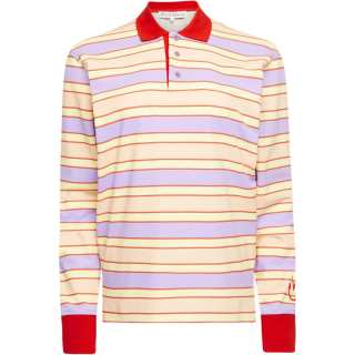 JW Anderson Contrast Trim Striped Polo Top