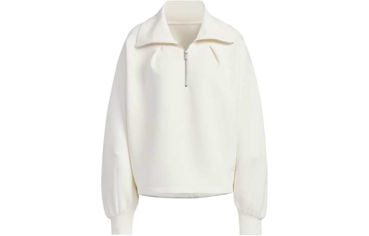 Adidas Adidas Spacer 1/2 Zip Track Top Sweatshirt Women's White