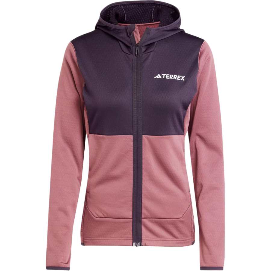 Adidas Adidas Terre Xperior Light Fleece Hooded Jacket Jackets & Coats Women's Burgundy Red